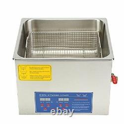 HFS Commercial Grade Digital Ultrasonic Cleaner Stainless Steel 15L Capacity