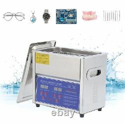 Industrial Digital Ultrasonic Cleaner Stainless Steel Bath Heater with Basket 3L