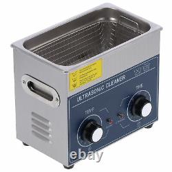Knob Type 3L Digital Ultrasonic Cleaner Timer Heater Stainless Steel Cotainer UK