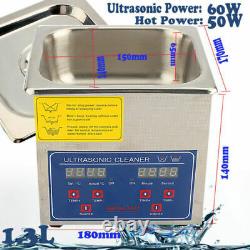 Liter Digital Stainless Ultrasonic Cleaner Ultra Sonic Bath Tank Timer Heate