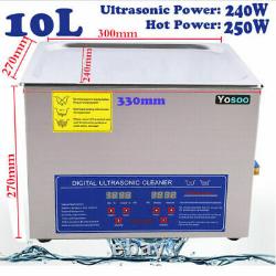 Liter Digital Stainless Ultrasonic Cleaner Ultra Sonic Bath Tank Timer Heate