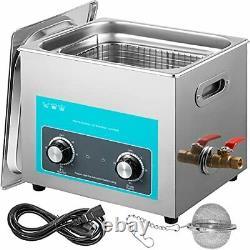 Mophorn 10L Ultrasonic Cleaner 304 Stainless Steel Professional Knob Control
