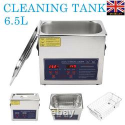 NEW 6.5L Digital Ultrasonic Cleaner Timer Heat Ultra Sonic Cleaning Stainless