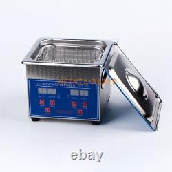 New 1.3L Stainless Steel Ultrasonic Cleaner Cleaning Machine JPS-08A 220V
