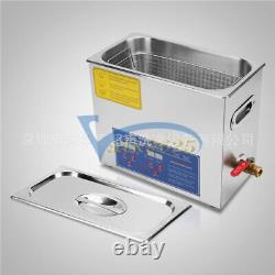 New 6.5L Digital Dental Jewelry Stainless Ultrasonic Cleaner Heater Timer #A6-9