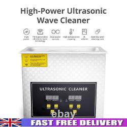 New Heated Digital Ultrasonic Cleaner Timer Stainless Steel Cotainer 3L UK