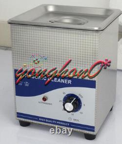 New Stainless Ultrasonic Cleaner Mechanical Jewelry cleaning Machine 80W 220V 2L