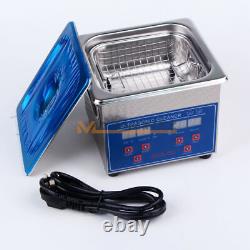 One 1.3L Stainless Steel Ultrasonic Cleaner Cleaning Machine JPS-08A 220V New #