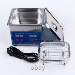 One New 1.3L Stainless Steel Ultrasonic Cleaner Cleaning Machine JPS-08A 110V #