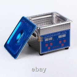 One New 1.3L Stainless Steel Ultrasonic Cleaner Cleaning Machine JPS-08A 220V