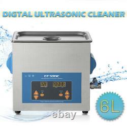 Pro 6L Digital Ultrasonic Cleaner Jewelry Watch Timer Cleaning Stainless Tank UK