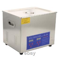 Professional 10L Digital Ultrasonic Cleaner Timer Stainless Steel Cotainer UK