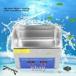 Professional 15L Digital Ultrasonic Cleaner Timer Stainless Steel Cotainer UK