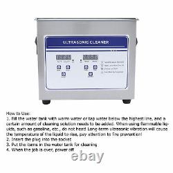 Professional 3.2l Digital Ultrasonic Cleaner Timer 304 Stainless Steel Cotainer