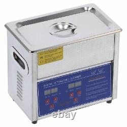 Professional 3L Ultrasonic Cleaner Digital Display Timer Heater Stainless Steel