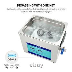 Professional Digital Ultrasonic Cleaner Stainless Steel Bath Heater 10L withBasket
