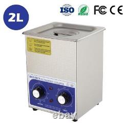 Professional Digital Ultrasonic Cleaner Stainless Steel Bath Heater withBasket 2L