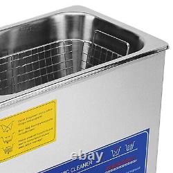 Professional Digital Ultrasonic Cleaner Stainless Steel Bath Heater withBasket 3L