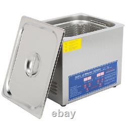 Professional Digital Ultrasonic Cleaner Timer Heater 10L 304 Stainless Steel