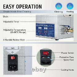 Professional Digital Ultrasonic Cleaner Timer Heater 10L 304 Stainless Steel