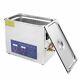 Stainless 10l Digital Ultrasonic Cleaning Tank Sonic Bath Cleaner Timer Heated