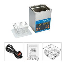 Stainless Ultrasonic Cleaner Ultra Sonic Bath Cleaning Timer Heating 400ML6L