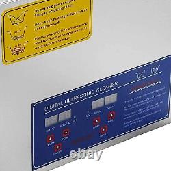 UK 6 Litre Digital Ultrasonic with Heater Timer Stainless Steel Cleaner