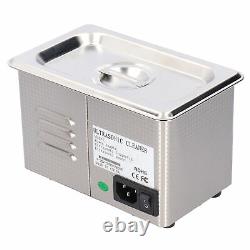 (UK Plug)0.9L Ultrasonic Washing Machine Stainless Steel Timer Cleaning