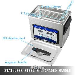 UPGRADE 3.2L Digital Ultrasonic Cleaner Stainless Disinfection Timer Heat Degas