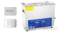 US Stainless Steel Liter Industry Heated Ultrasonic Cleaner Heater Timer Homeuse