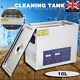 Ultrasonic 10l Cleaner Bath Tank Timer Heater Jewellery Watch Digital Cleaning