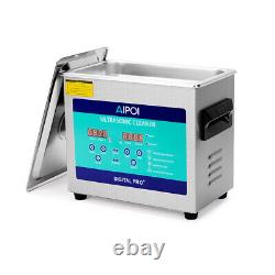 Ultrasonic Cleaner 120W Digital Display Heating Basket Ultrasonic Bath 3.2L