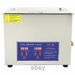 Ultrasonic Cleaner 15L Digital Ultra Sonic Tank Bath Cleaning Heater Timer 220V