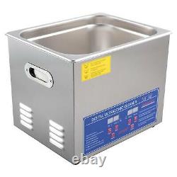 Ultrasonic Cleaner Digital Timer Heater Professional Stainless Steel 10L Basket