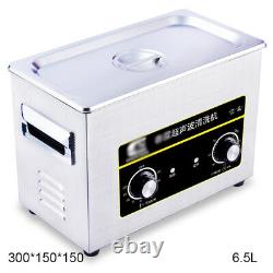 Ultrasonic Cleaner Stainless Steel Heater Device Glass Jewelry Clean 6.5L Tank
