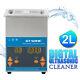 Ultrasonic Cleaner Timer Stainless Steel Cotainer 2l Jewellery Watch Sonic Clean