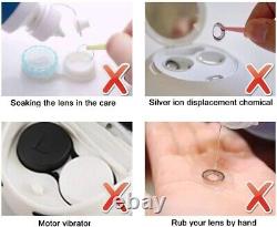 Ultrasonic Contact Lens Cleaner Machine, Built-In Mirror + USB Charger