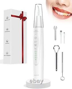 Ultrasonic Teeth Cleaner with 5 Modes, Rechargeable Teeth Whitening Kit, No Nee
