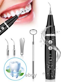 Ultrasonic Tooth Cleaner Plaque Remover for Teeth Remove Stain Black