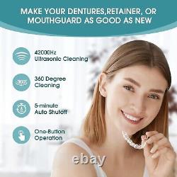Ultrasonic UV cleaners for dentures, orthodontic appliances, retainers, mouthguards