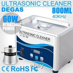 Ultrasonic cleaner 60W stainless steel bath 800ml 110V 220V for watches jewelry