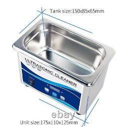 Ultrasonic cleaner 60W stainless steel bath 800ml 110V 220V for watches jewelry