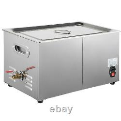 VEVOR 30L Knob Ultrasonic Cleaner Stainless Container Jewellery Bath Timer Heat