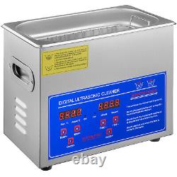 VEVOR 3L Digital Ultrasonic Cleaner Stainless Steel Bath Heater Timer withBasket
