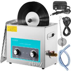 VEVOR 6L Professional Ultrasonic Cleaner Vinyl Record Cleaning Heater Tank Knob