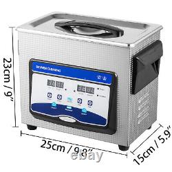 VEVOR UPGRADE 3.2L Digital Ultrasonic Cleaner Stainless Disinfection Timer Heat