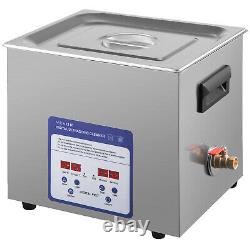 VEVOR Ultrasonic Cleaner 10 L Stainless Steel Industry Heated Digital Control