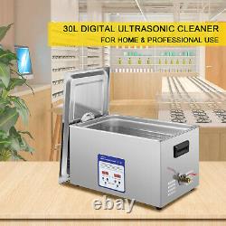 VEVOR Ultrasonic Cleaner 30 L Stainless Steel Industry Heated Digital Control