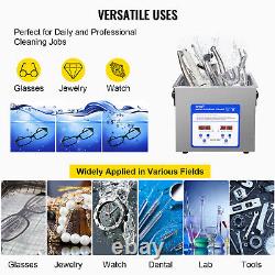 VEVOR Ultrasonic Cleaner 3L Digital Heater Timer Jewelry Cleaning Machine