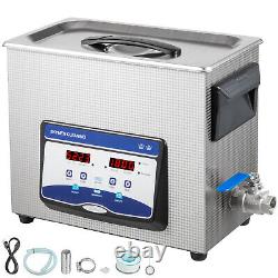 VEVOR Ultrasonic Cleaner 6.5L Digital Heater Timer Ultra Sonic Cleaning Tank